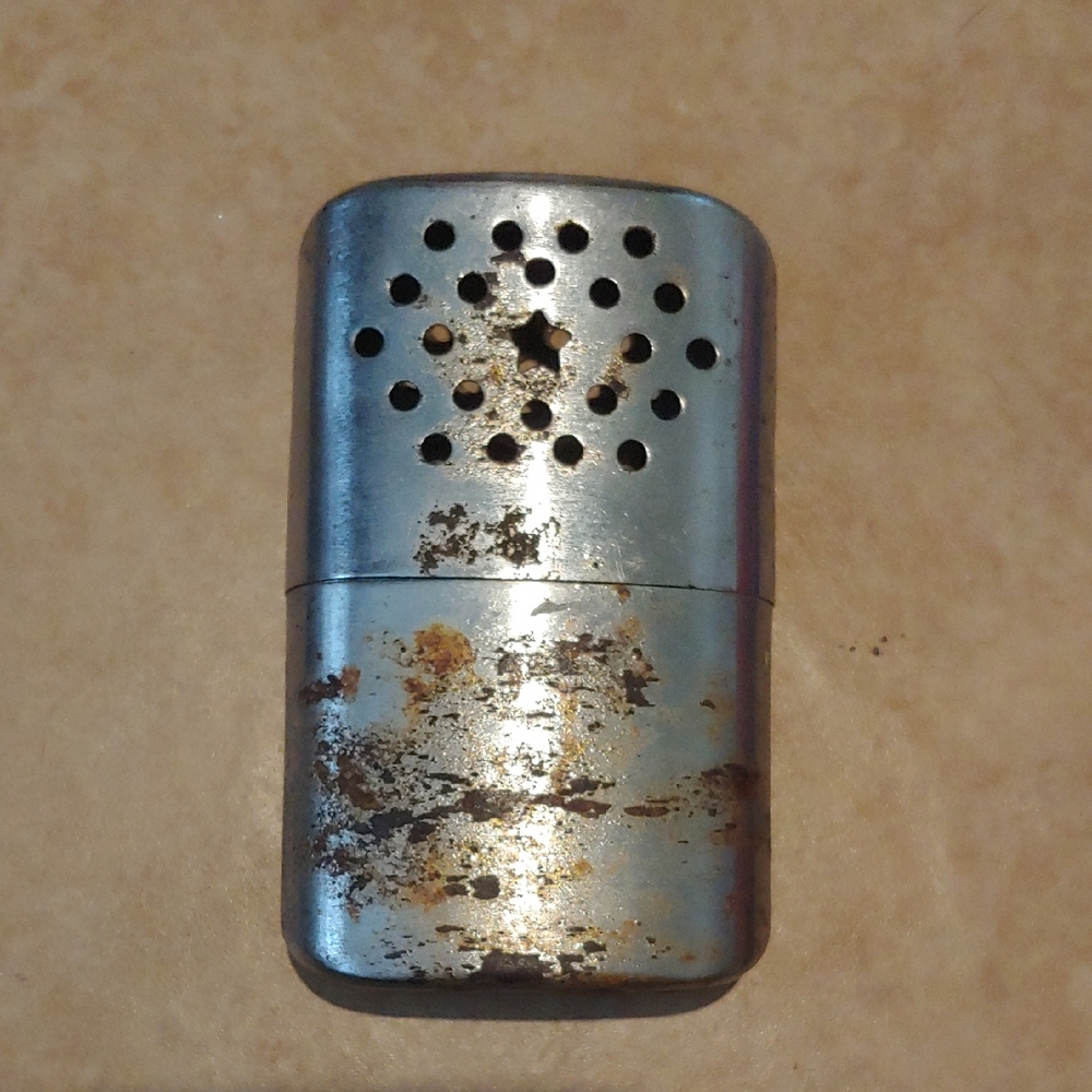 Vintage Metal Hand Warmer w/ Star Design * Rustic Decor * Vintage Decor